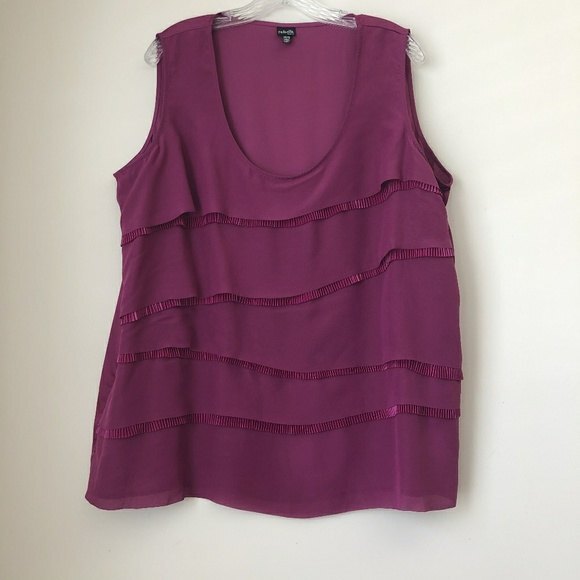 Rafaella Woman | Purple Sleeveless Top - Picture 6 of 6